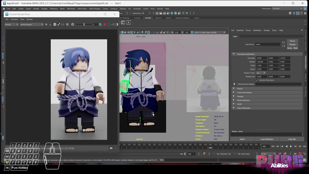 Live ทำTextureตัวละครใน Maya 1