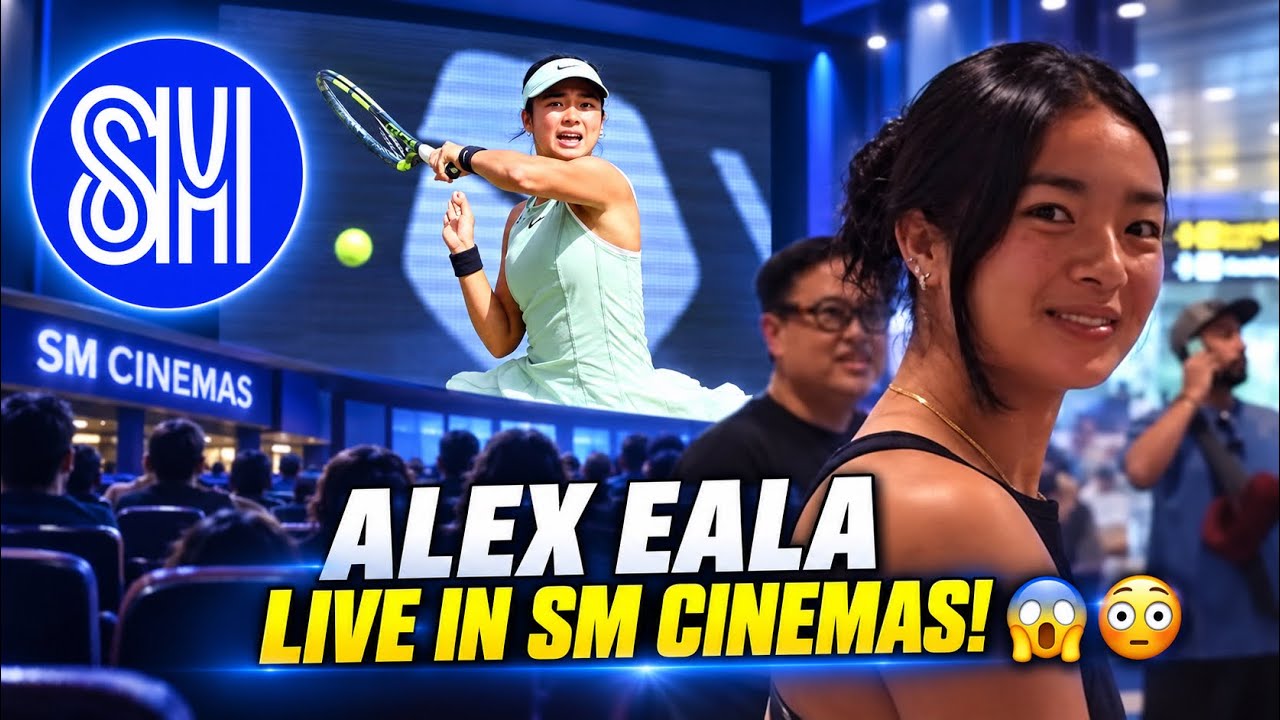 ALEX EALA LIVE ON THE BIG SCREEN! 😱🇵🇭 #alexeala  #tennis 