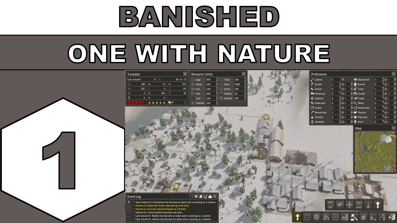 Let's Play Banished - One With Nature - Episode 01