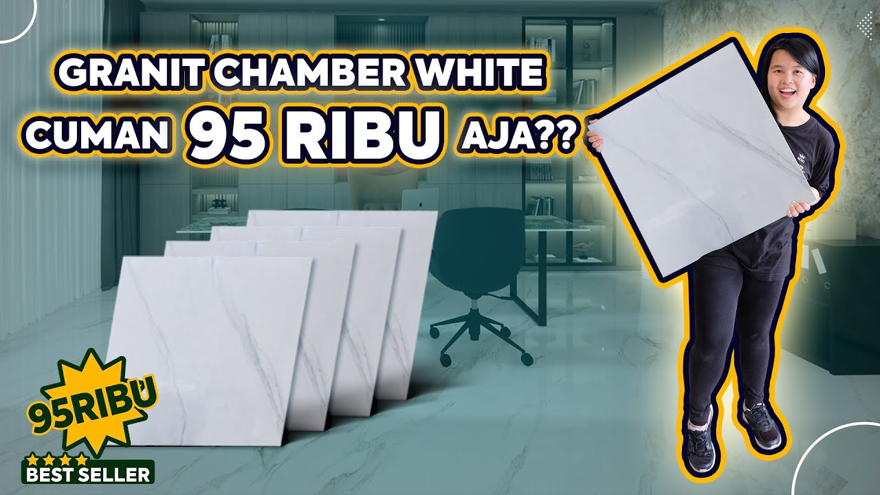 GRANIT MURAH CHAMBER WHITE GLAZE POLISH KINCLONG, BAGUS BANGET 60X60❗❗#rojohousesolution #solo