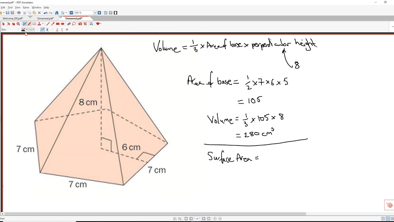 M3: Surface area and volume of a pentagonal base pyramid