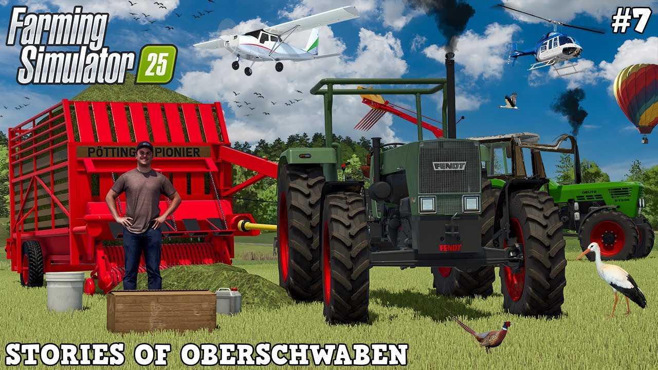 EPIC 70s OLDTIMER GRASS HARVEST - LIKE THE GOOD OLD DAYS! 🤩🌿🚜💨 | Oberschwaben | FS25 | Timelapse #7
