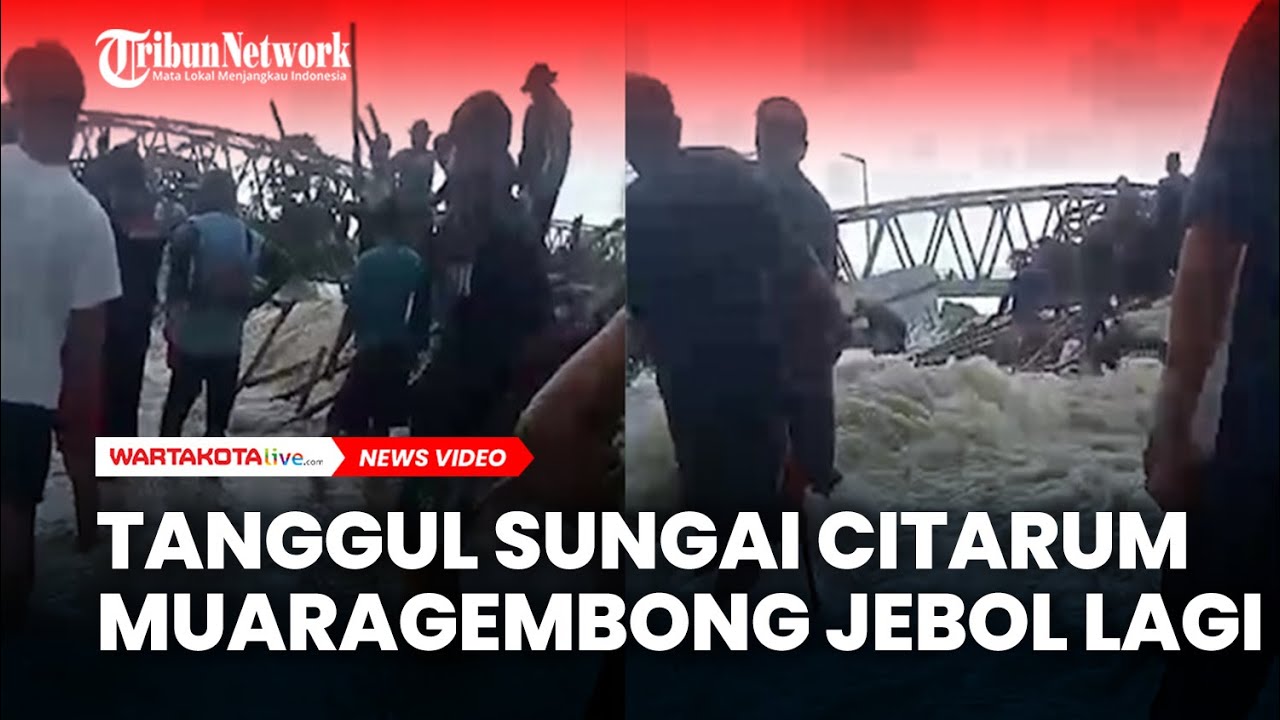 Tanggul Sungai Citarum Muaragembong Jebol Lagi, Warga Gotong Royong Tangani