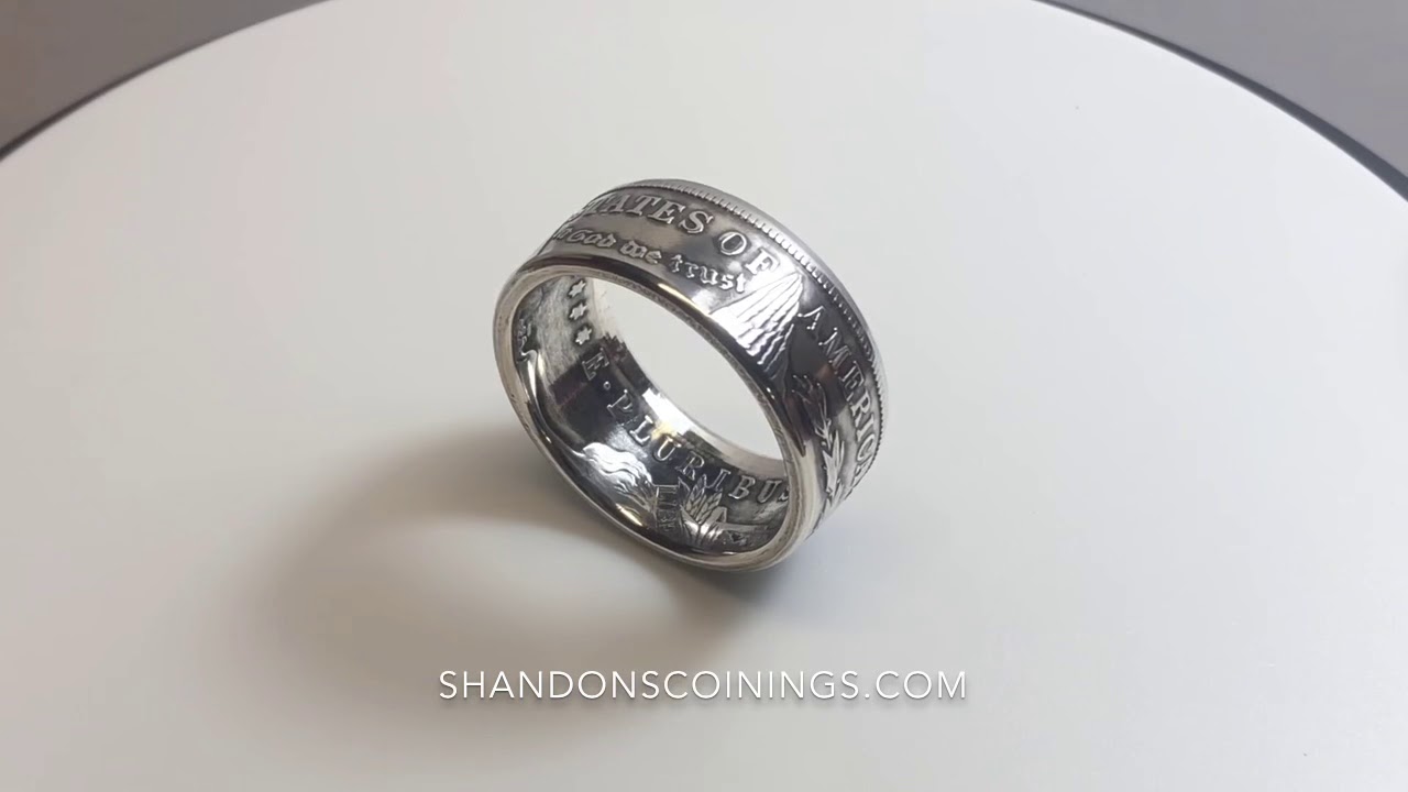 Morgan Dollar Coin Ring (Tails Out/Patina Finish)