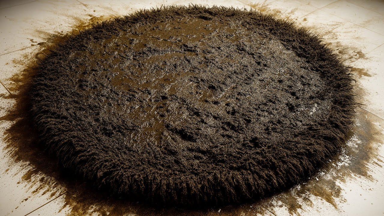 Removing Black Sludge from the Dirtiest Shag Rug Ever! Unbelievable Carpet Transformation