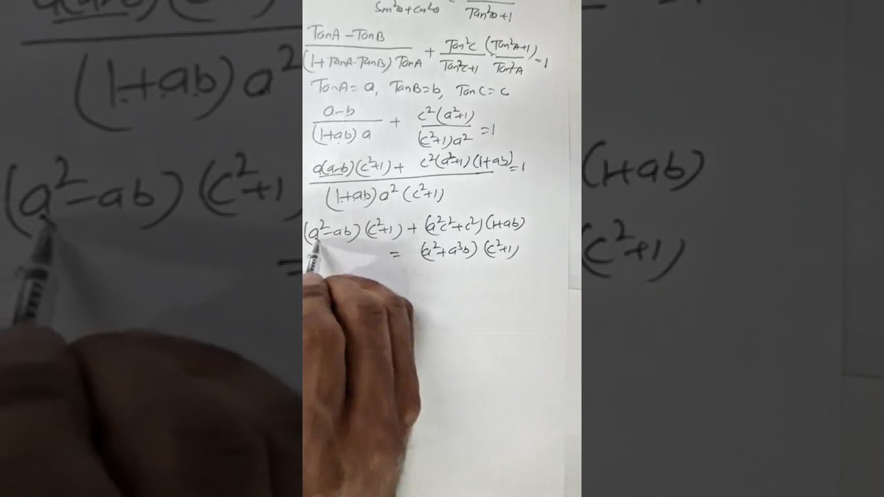 JAN 28 2026 M If (Tan(A-B)/TanA) + (Sin²C/Sin²A) =1, then..