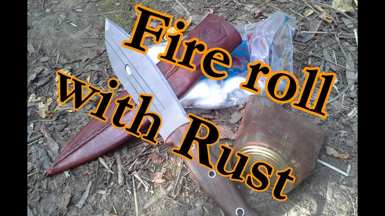 Knife, Cotton and a Rusty Can - Rudiger roll fire making