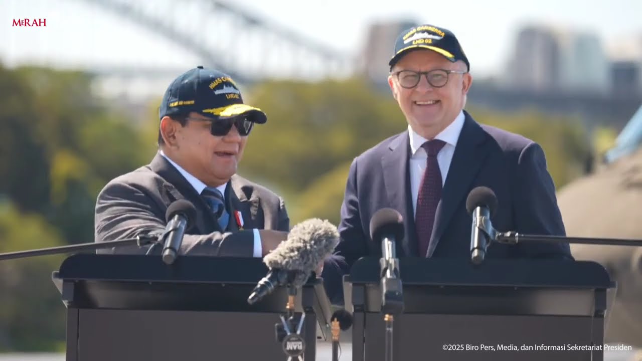 LIVE: Pernyataan Pers Presiden Prabowo dengan PM Albanese di Kapal HMAS Canberra, 12 November 2025
