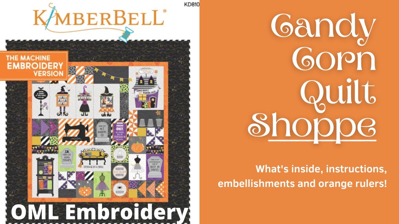 Kimberbell:  Candy Corn Quilt machine embroidery designs + embellishments