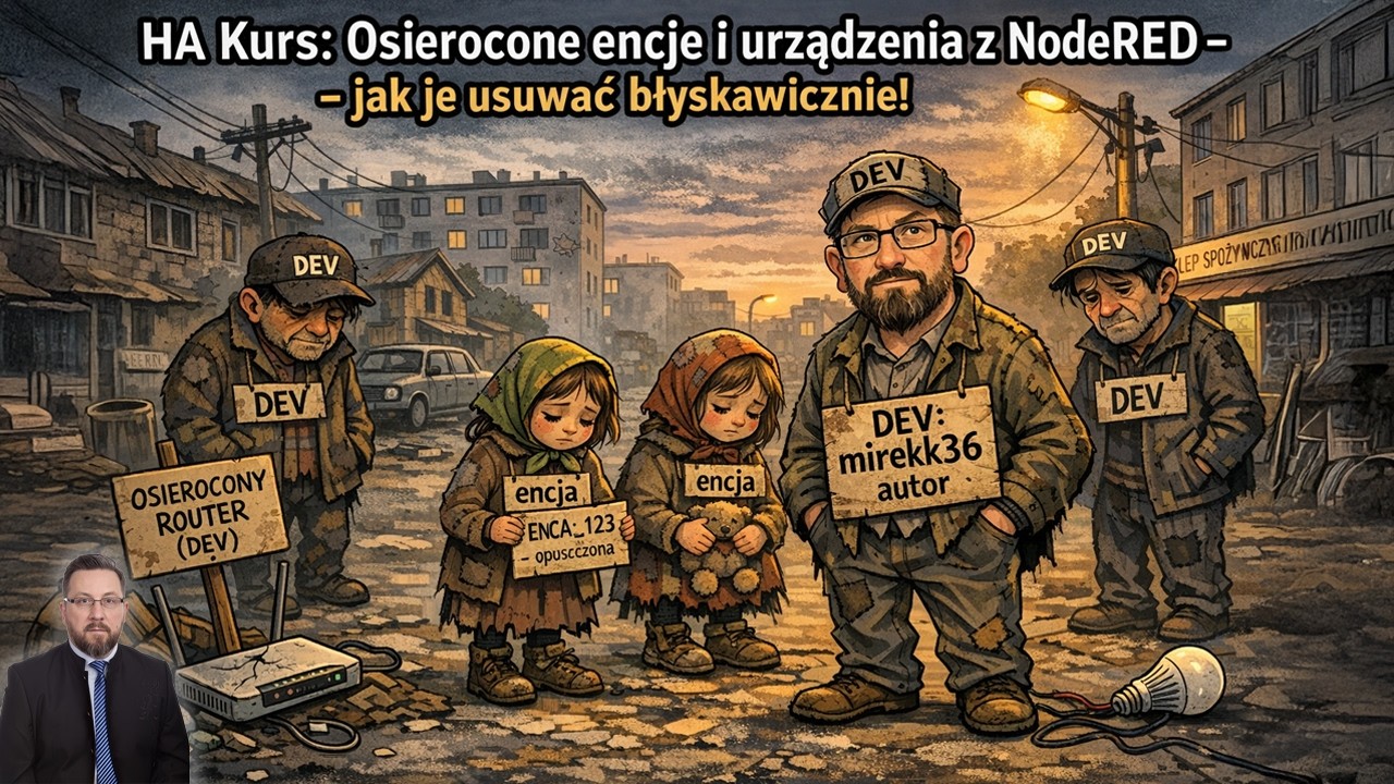 Home Assistant - NodeRED - usuwanie osieroczonych encji i urządzeń BŁYSKAWICZNIE szybko!