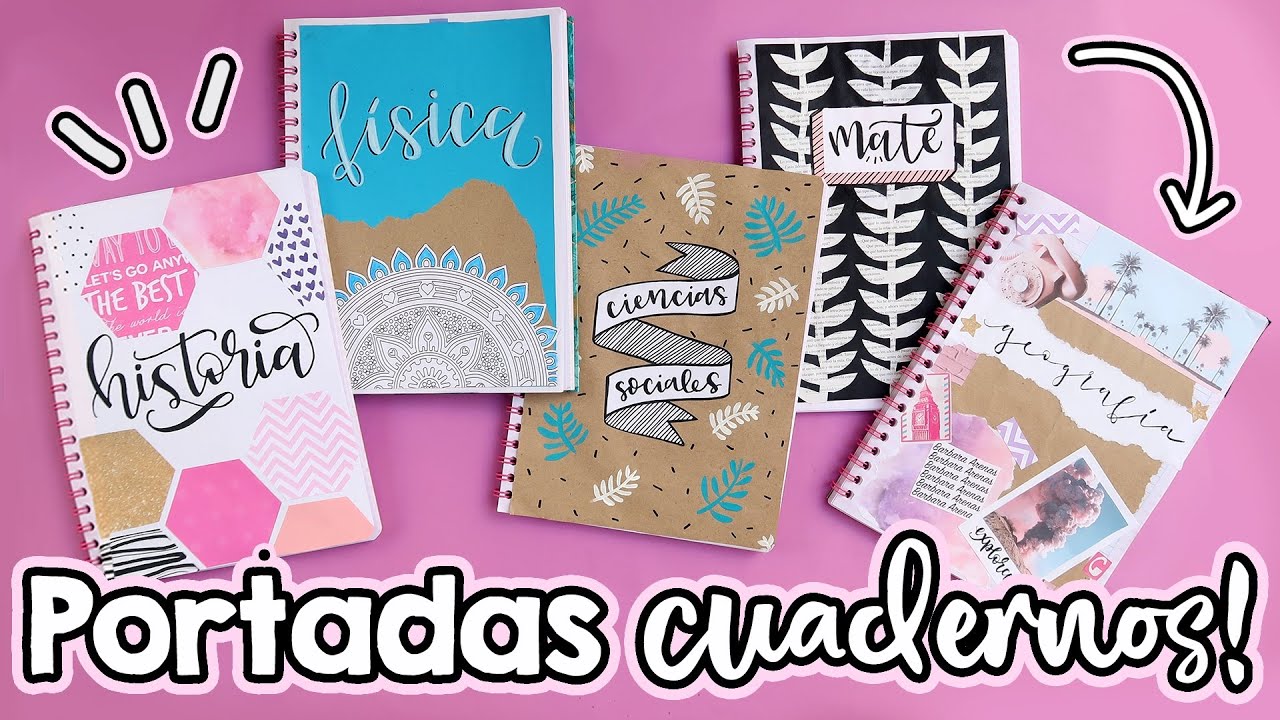 5 PORTADAS para cuadernos! Regreso a clases!! ✄ Barbs Arenas Art!