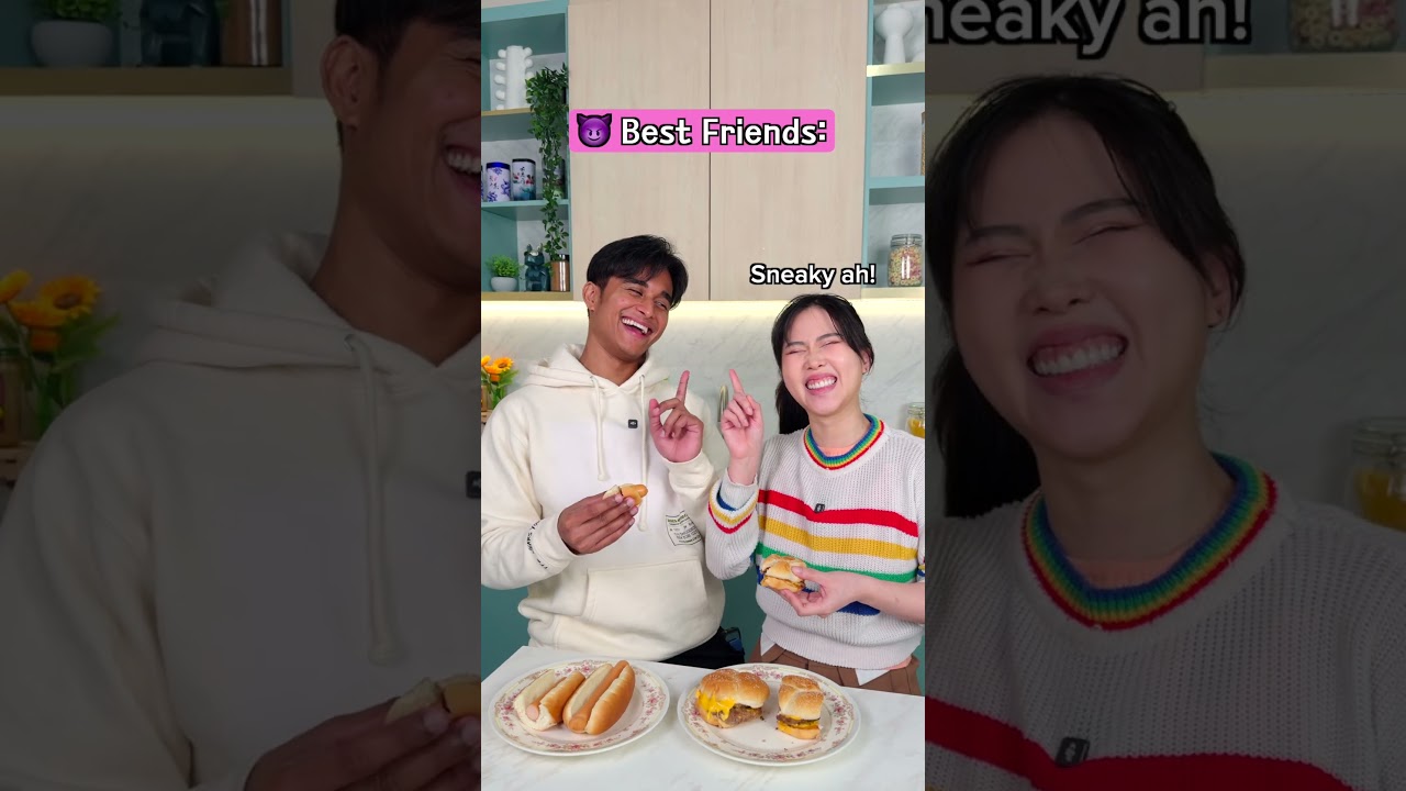Friends VS Best Friends : SHARING FOOD 👀 