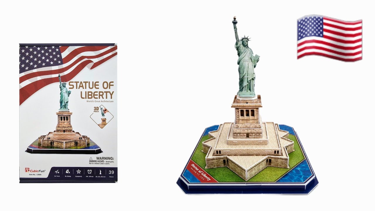 Statue of Liberty 3D Puzzle by CubicFun&reg; - Step by Step