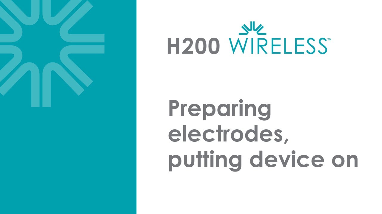 H200 Wireless System | Preparing electrodes, putting on and taking off the device