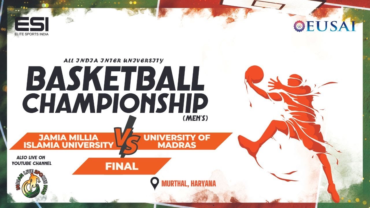 Jamia Millia Islamia Univ. Vs Univ. of Madras || Final || AIIU Basketball Championship 2023 || (Men)