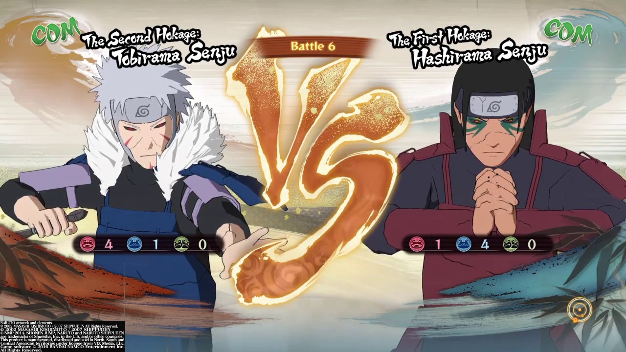 Naruto Shippuden Ultimate Ninja Storm 4 CPU: Reanimated Tobirama vs Reanimated Hashirama