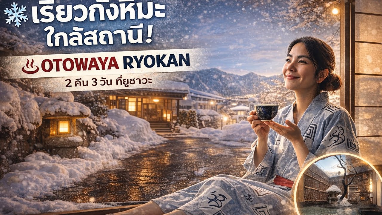 รีวิว เรียวกัง ใกล้ สถานี Echigo Yuzawa และ 5 นาที ใกล้ ลานสกี Yuzawakogen  สะดวกและสบาย !?