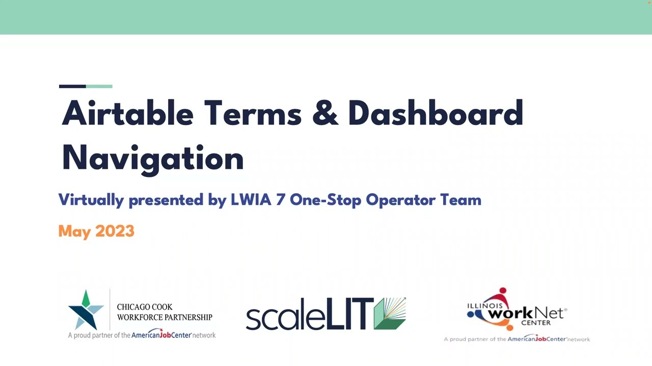 Airtable Terms and Dashboard Navigation Training