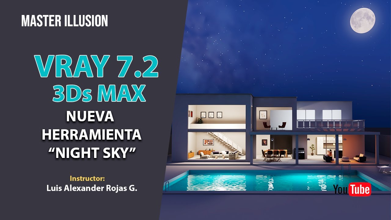 🔥CREA ILUMINACION DE NOCHE CON VRAY 7.2 