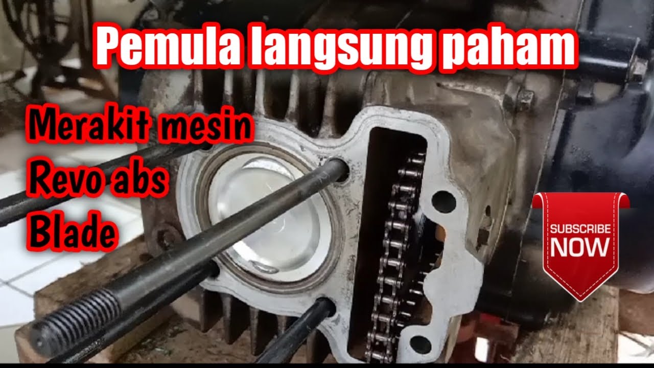 Tutorial merakit bagian Blok Head HONDA Revo abs, Blade