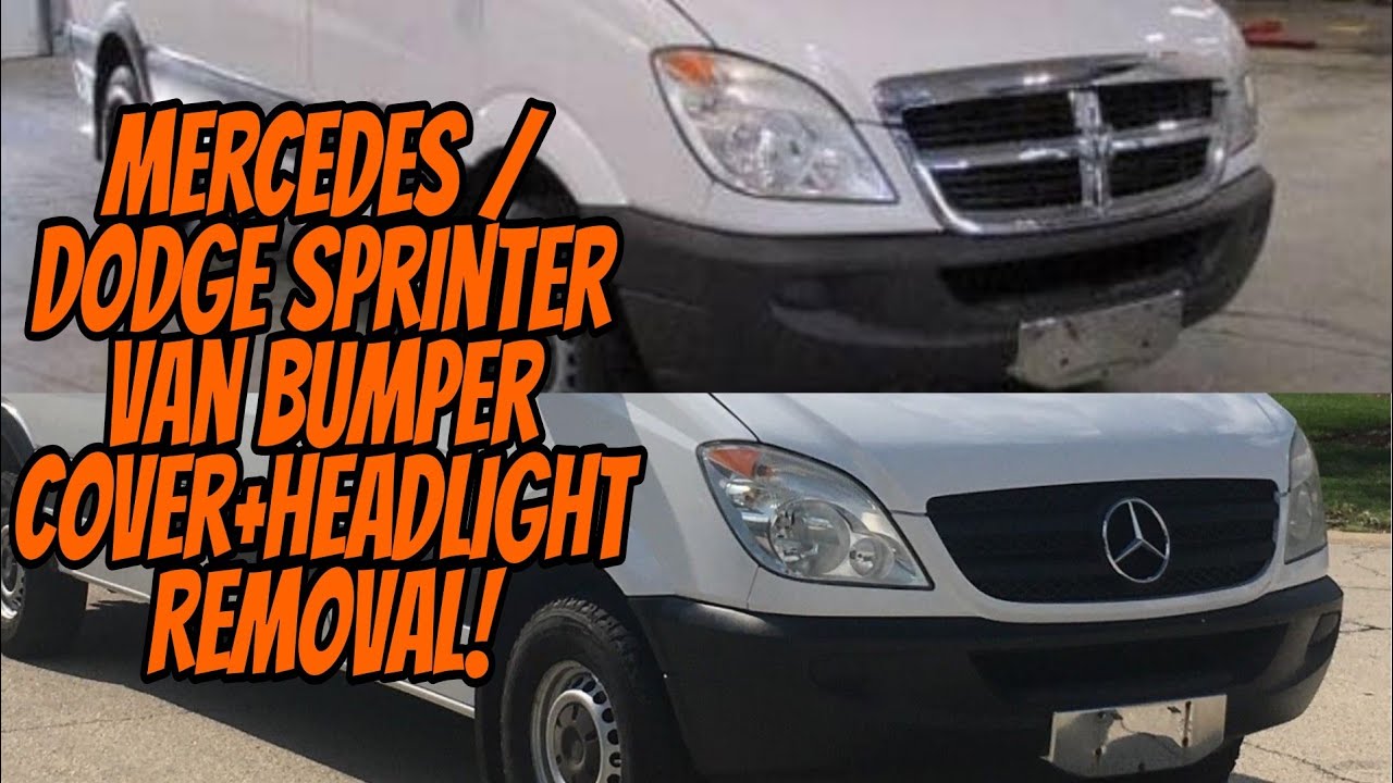 Как снять решетку фар и накладку бампера на Sprinter.