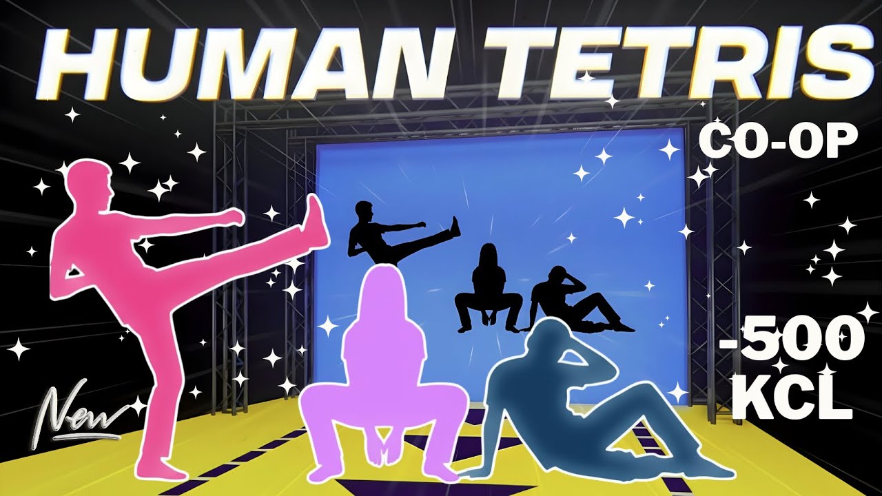 HUMAN TETRIS ×3 PLAYER CO OP  500 kcal Burn  Immersive Warm Up #13