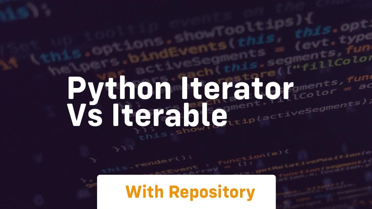 python iterator vs iterable