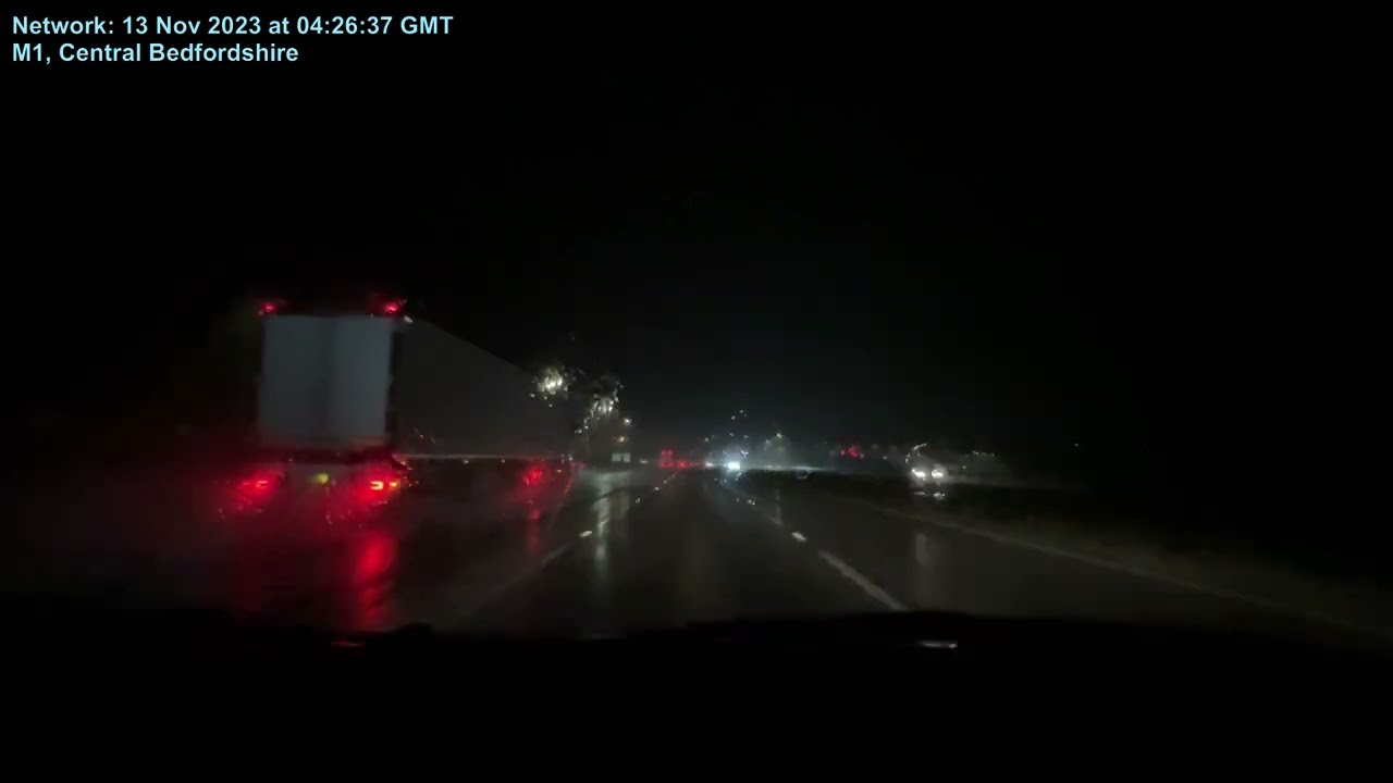 🇬🇧113mins Storm Debi A509 M1 M25 A3 UK Car Travel | Sleep Relax | No Talking | No Music | ASMR