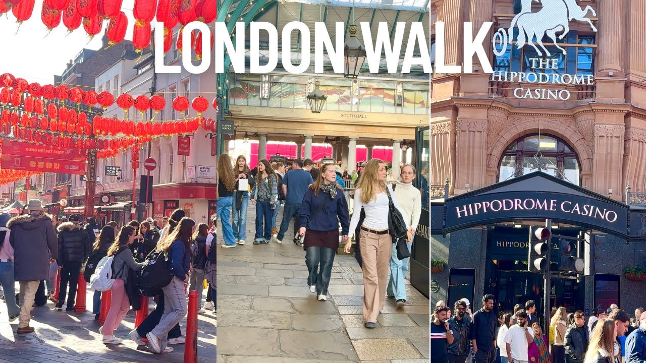 Vibrant London Walk 2025 🚶Chinatown, Covent Garden, Leicester Square 🇬🇧 4K HDR Busy London City