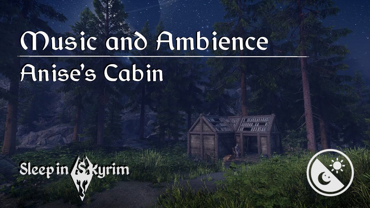 Skyrim Music & Ambience | Night & Day | 9hrs | Rain