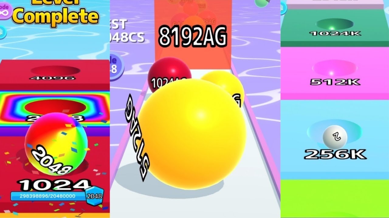 Live : BALL RUN 2048 vs BALL RUN INFINITY MODE vs BALL RUN INFINITY