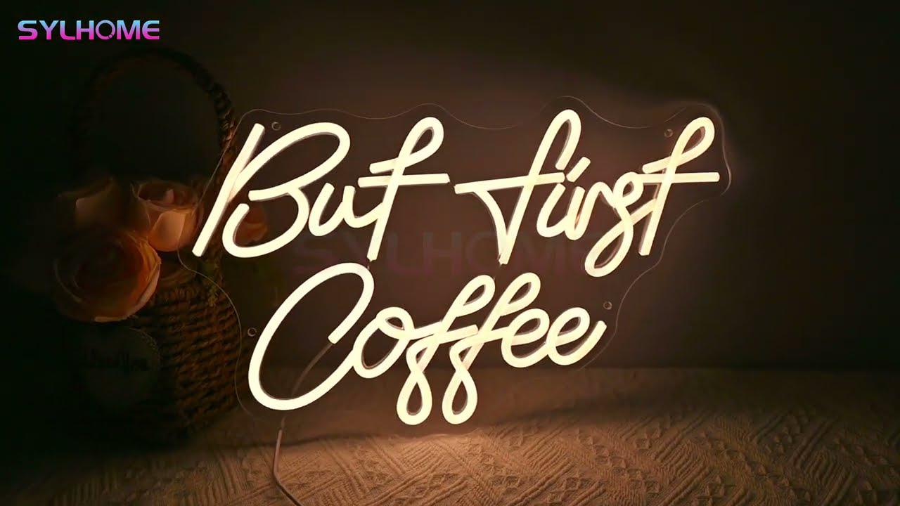 SYLHOME But First Whiskey Led Neon Light Sign