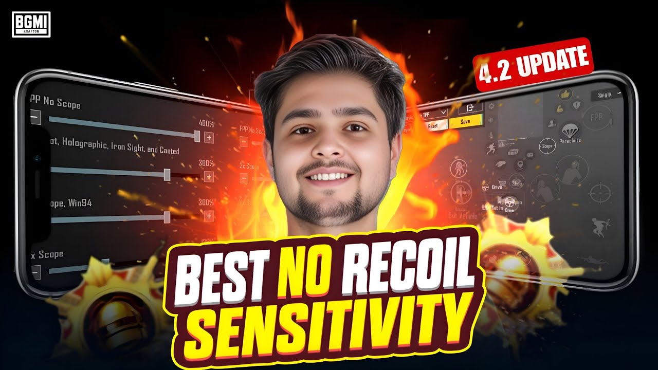 Bgmi 4.2 Update Sensitivity Settings 🔥 Best No Recoil Sensitivity Code PUBG / BGMI 