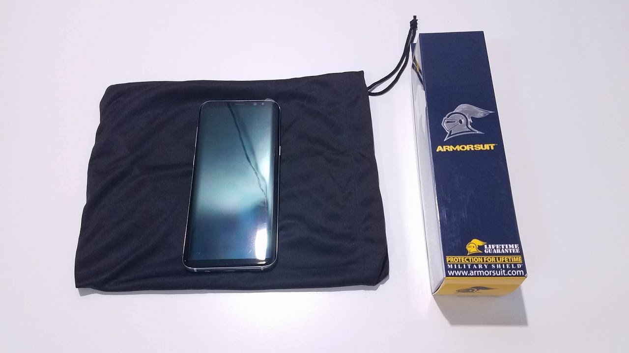 Samsung Galaxy S8+ Armor Suit Screen Protector Full Coverage Installation
