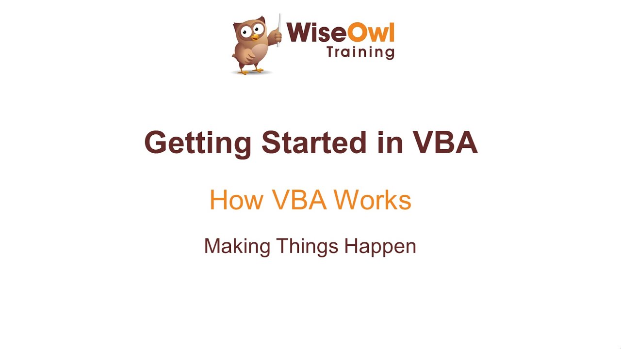 Excel VBA Online Course - 1.4.1 Making Things Happen