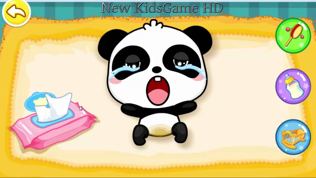 Baby Panda Video Games - Cute Baby Change Diaper And Drink Milk Bottle - NEW  Fun Baby Games 2016