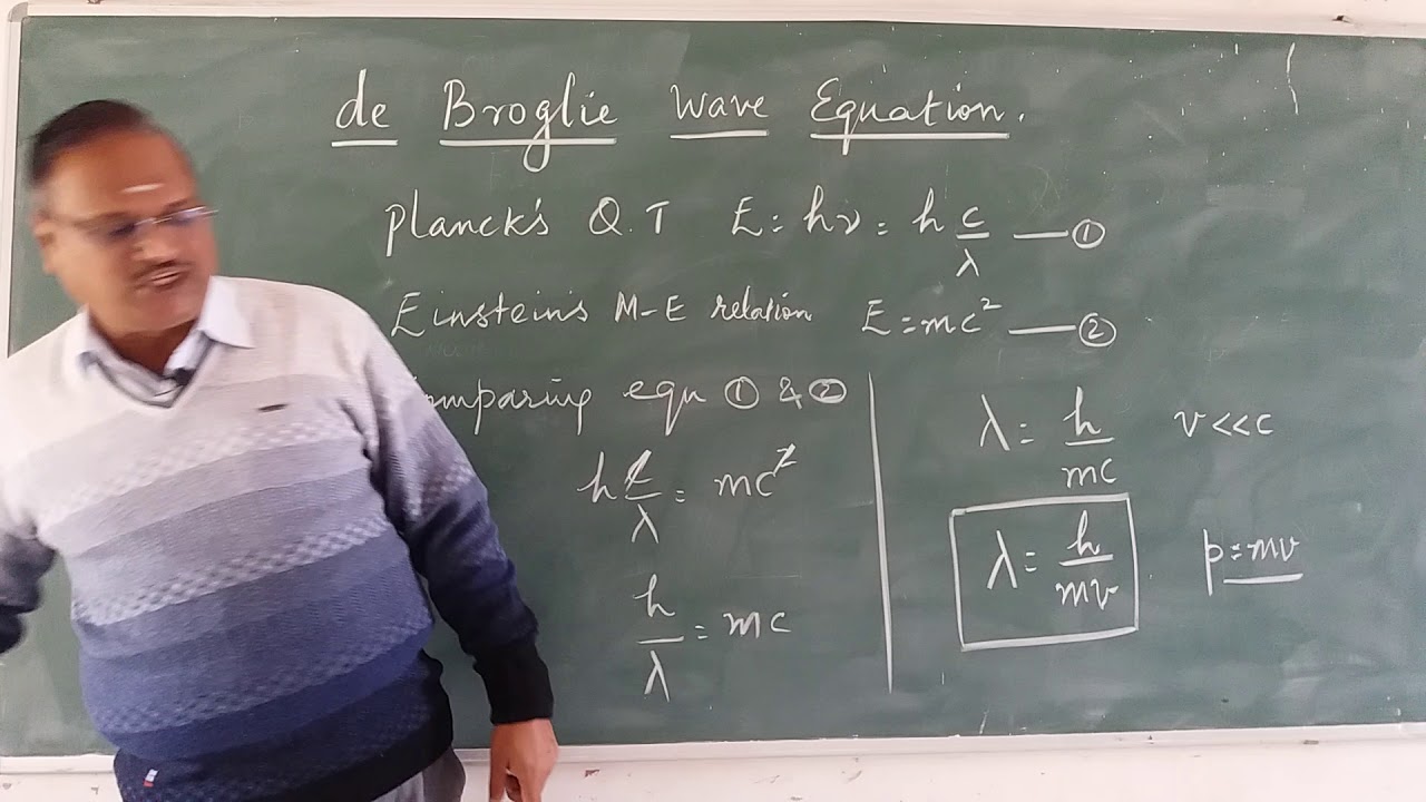 de Broglie Relation/Equation