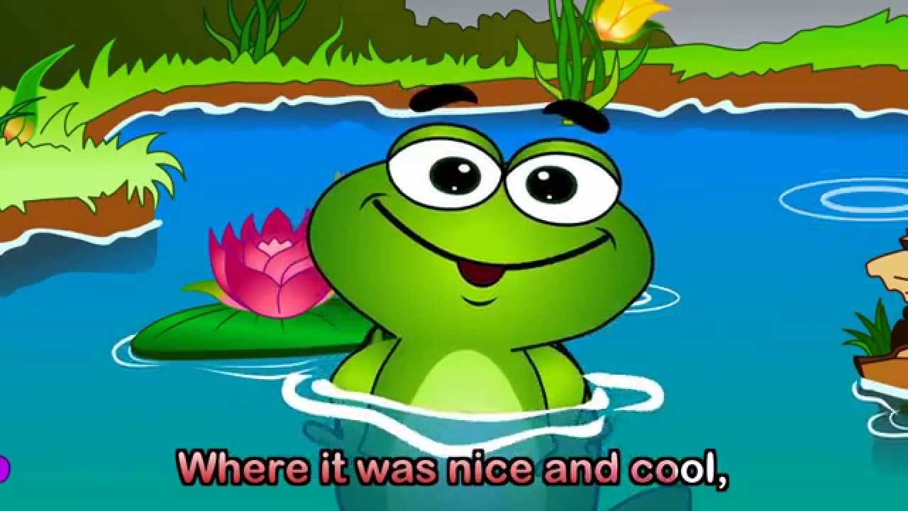 Five Little Friendly Frogs with lyrics - Nursery Rhymes by EFlashApps