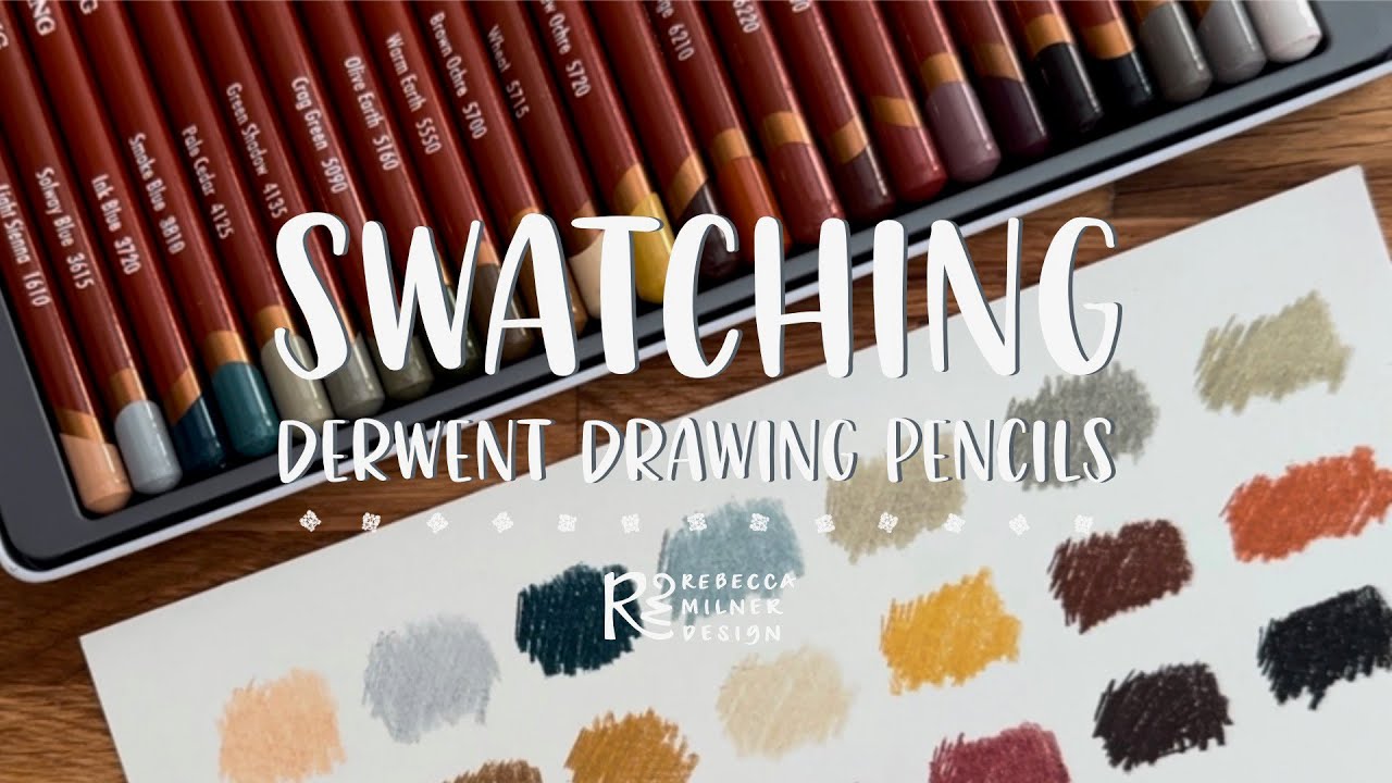 Derwent Drawing Pencils 24 set unboxing, swatching and mini demo