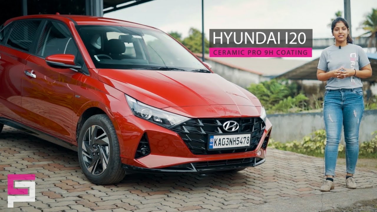 Hyundai i20 2020 Ceramic Coating - Protected with Ceramic Pro 9h coating at Kochi 📞9777777654