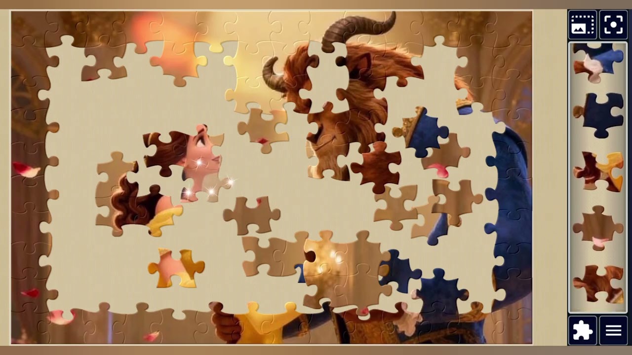 Beauty and The Beast:An Enchanted👑🦁🎀🪩✨️🪄//jigsaw puzzles🧩//jigsaw puzzles journey🧩//puzzlesArt🧩//