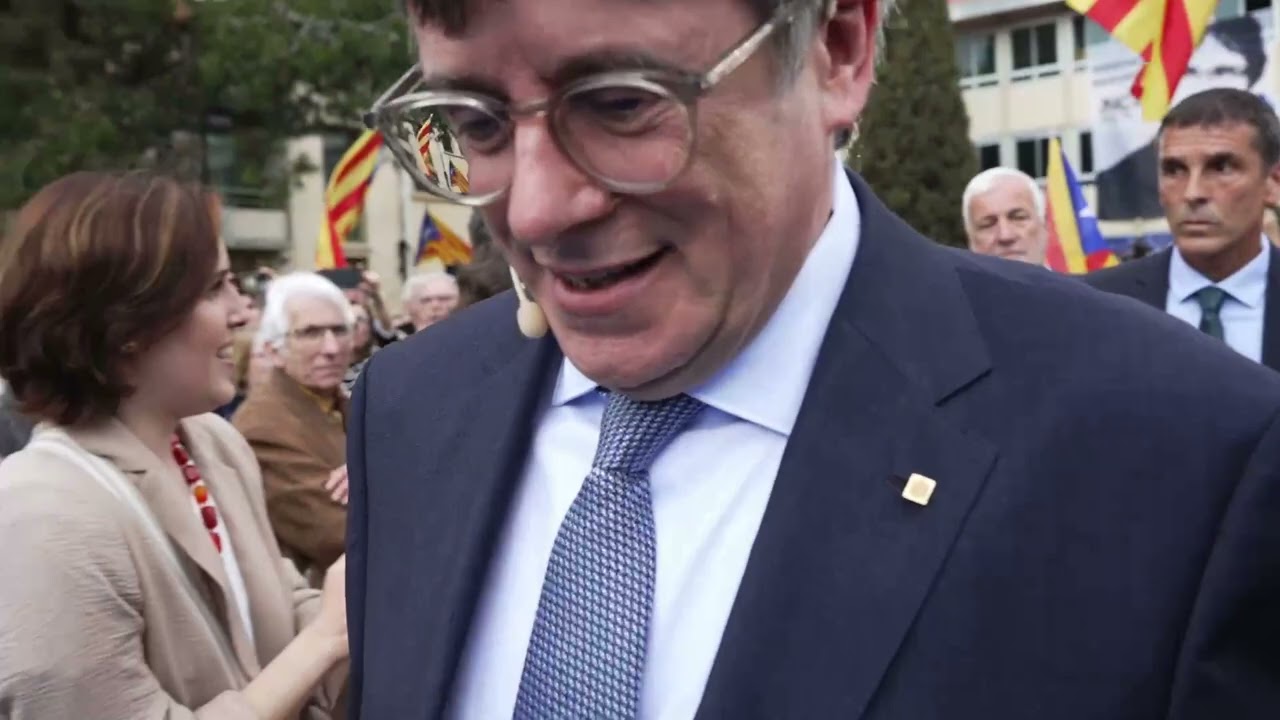 Imatges inèdites del president Puigdemont a l'acte de presentació a Elna · 6 d'abril del 2024