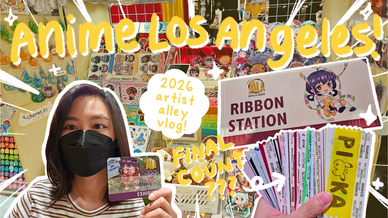 IM RICH!!! in ribbons... | ARTIST ALLEY VLOG | Anime Los Angeles 2026