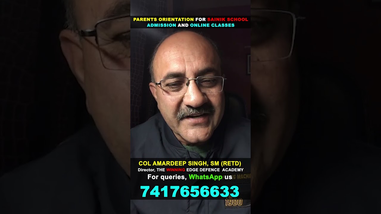 Parents Orientation for Sainik School Admission and Online Classes for AISSEE 2027
