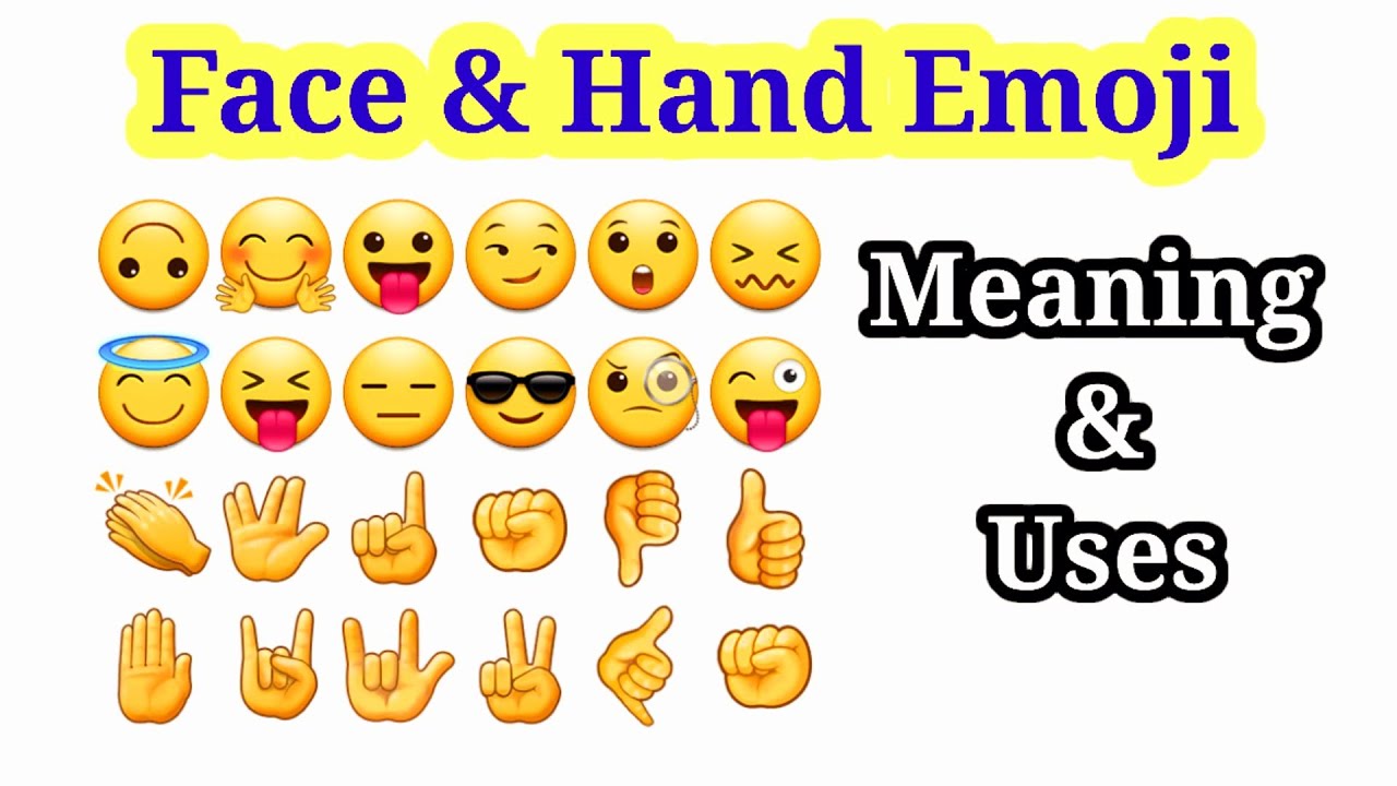 Emoji Meanings and Uses/Emoji Name and their Meaning/Emoji Ka Matlab/Hand Emoji Meaning
