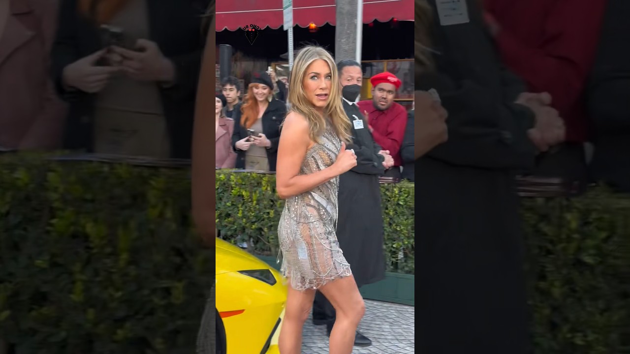 Jennifer Aniston Taking Photos With Her $400,000 SuperCar #jenniferaniston