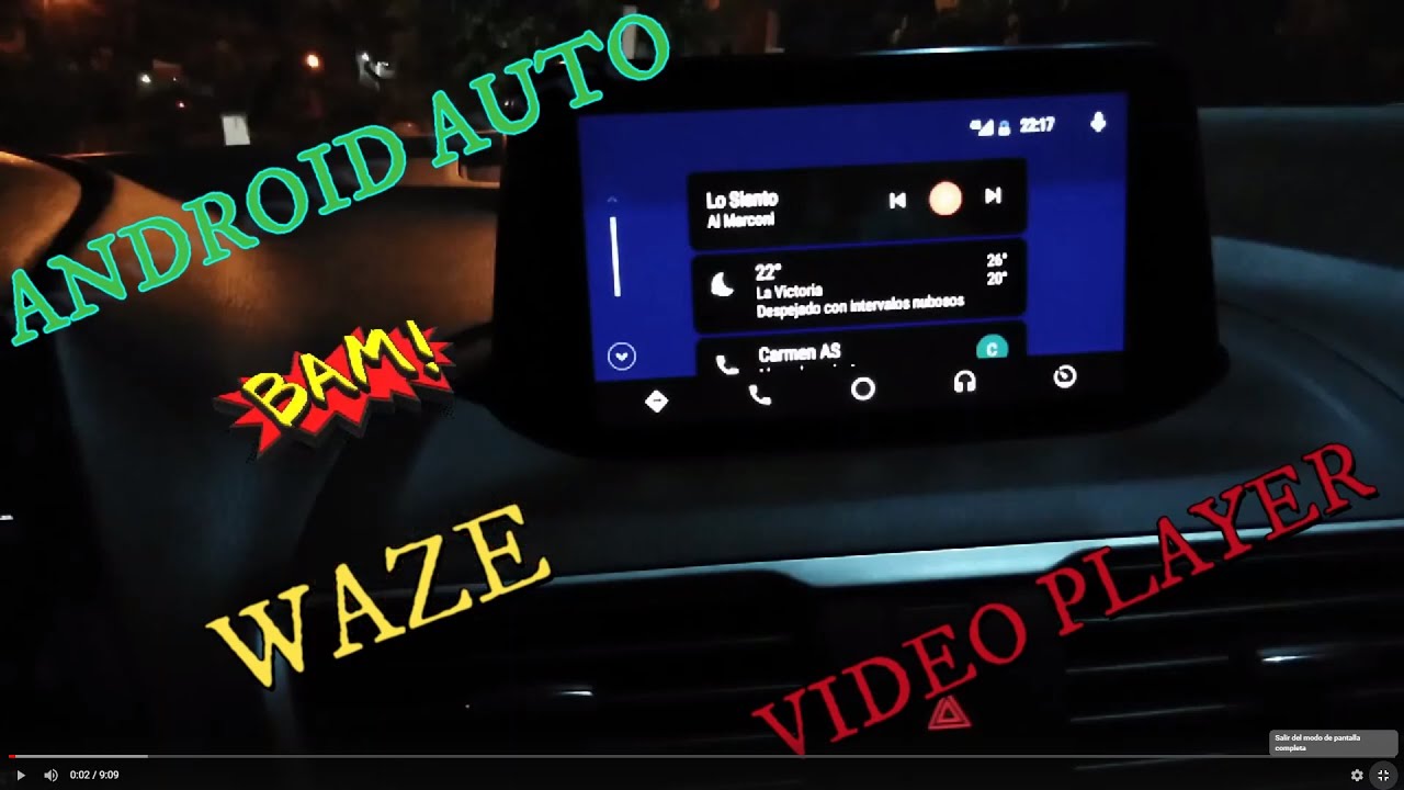 Como instalar android auto en tu auto _ Mazda Connect 2019  Video Player, Waze