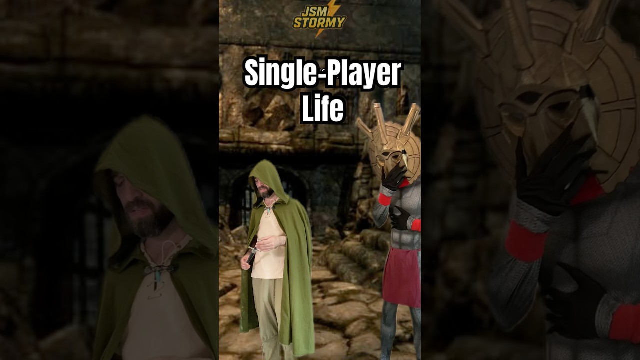 Sometimes single-player life hits different.. #skyrim #gaming #gamer #dagothur #cosplay #shorts