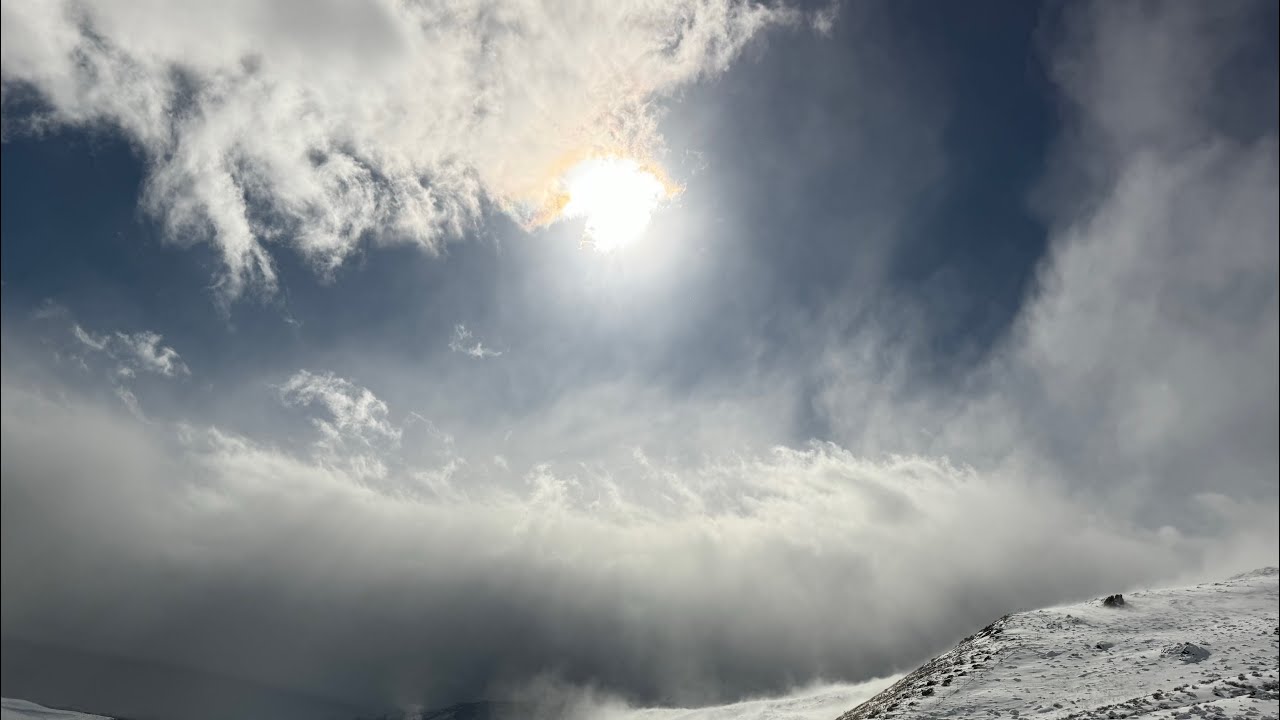 Ski w/ Insane Clouds and views of Donner Pass Area Mountains 