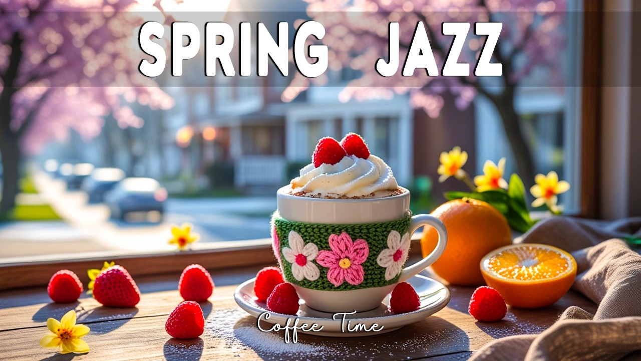 Relaxing Spring Morning Jazz ☕ Positive Coffee Jazz & Smooth Bossa Nova Piano for Work, Study
